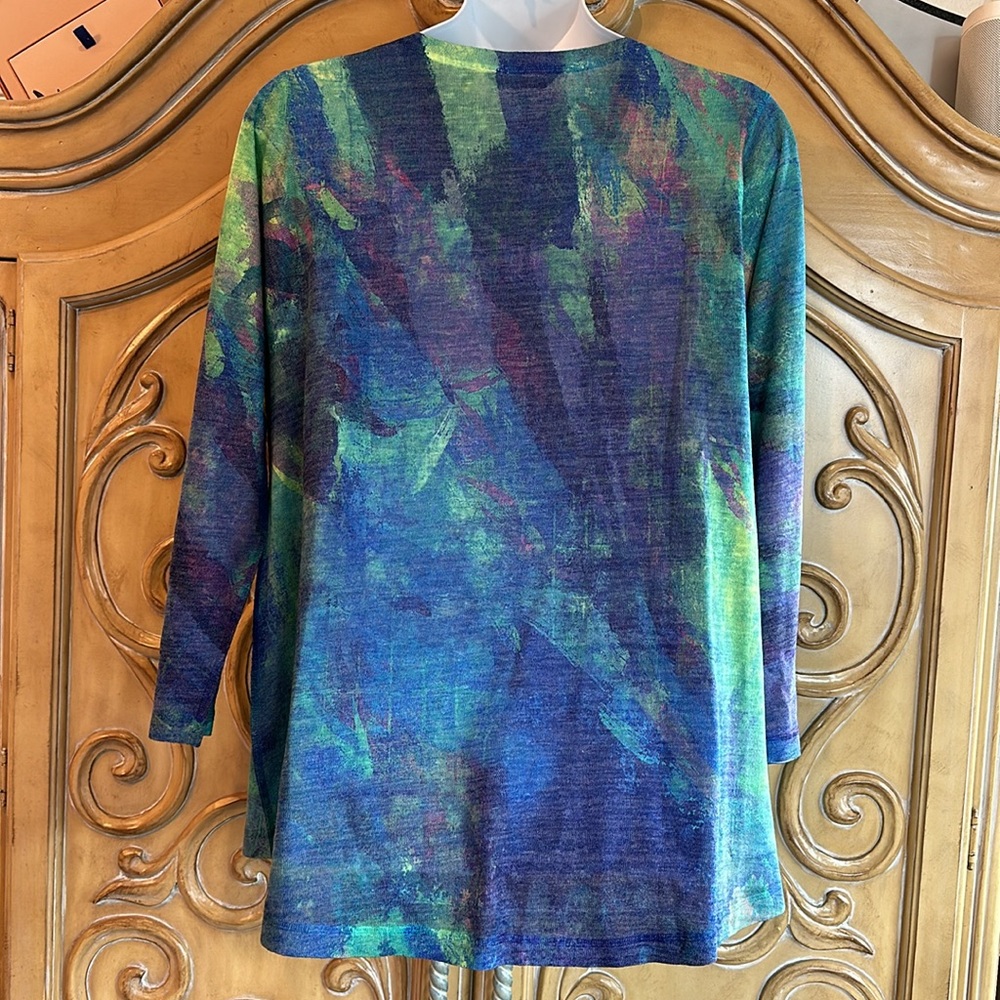 Nwot Soft Surroundings Color Block Tee - image 4